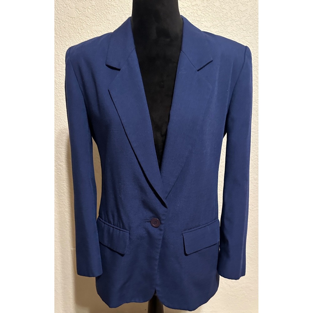 Sophisticates by Pendleton Royal Blue Single Button Blazer Jacket Size 6 USA